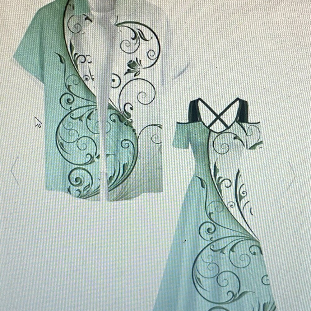 NWT! Matching Tropical Outfit ~ Beachy Shirt & Classy Dress